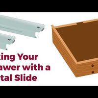 12-inch Basic Metal Drawer Slide, center under drawer track--(Corresponding wood slide sold separately)