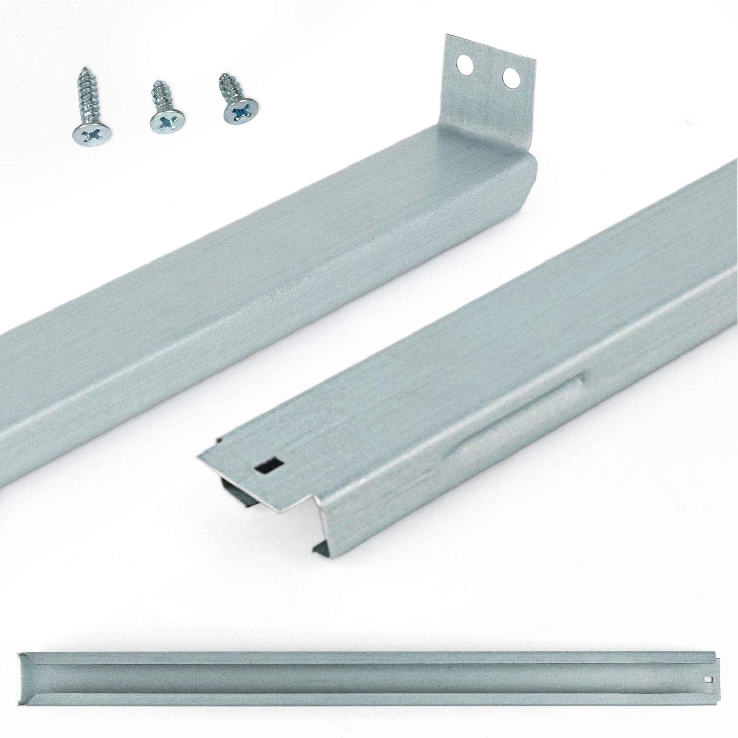 13 inch Basic Metal Drawer Slide, center under drawer track - Vintage Slides