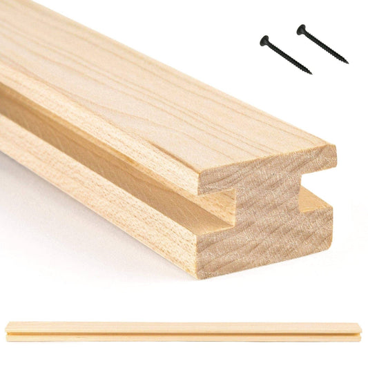20-Inch Basic Vintage Wood Drawer Slide, Center Guide Track, cut to size, (Corresponding metal slide sold separately) Vintage Slides 