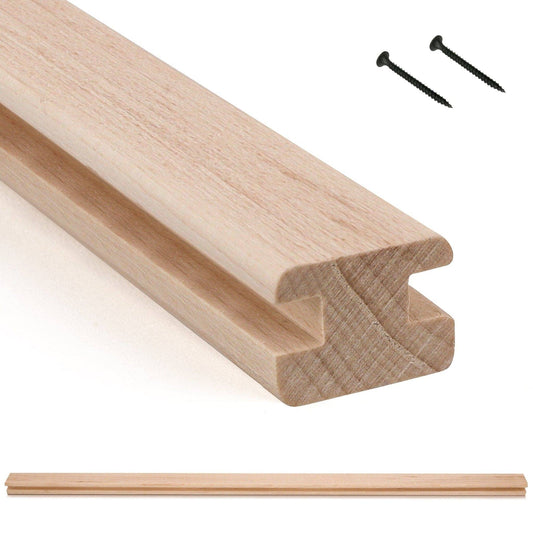20-Inch SKINNY Basic Vintage Wood Drawer Slide, Center Guide Track, cut to size, (Corresponding metal slide not available) Vintage Slides 