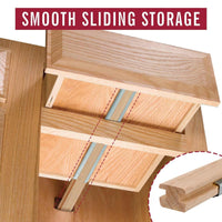 20-Inch SKINNY Basic Vintage Wood Drawer Slide, Center Guide Track, cut to size, (Corresponding metal slide not available) Vintage Slides 