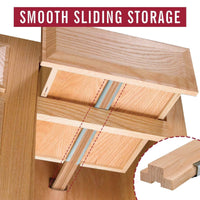 20-Inch U-shaped Vintage Wood Drawer Slide, Center Guide Track, cut to size, (Corresponding metal slide sold separately) Vintage Slides 