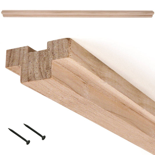 20-Inch U-shaped Vintage Wood Drawer Slide, Center Guide Track, cut to size, (Corresponding metal slide sold separately) Vintage Slides 