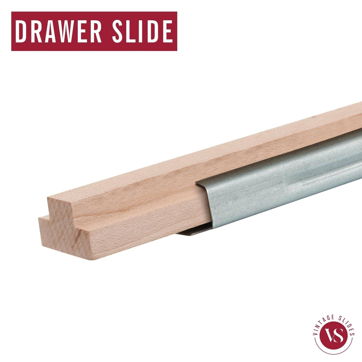 20 Inch Wide-T Vintage Wood Drawer Slide, Center Guide Track | Vintage ...